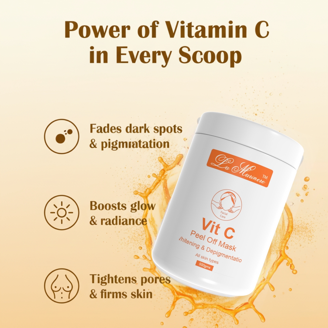 Vitamin C Peel Off Mask For Men & Women | Brighten And Energize Your Skin | Embrace The Glow Of Radiance |Removes Blackheads & Whiteheads | Deep Pore Cleansing
