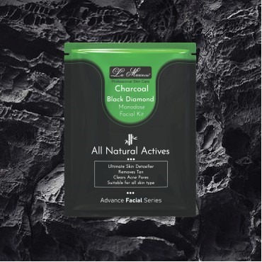 Charcoal Black Diamond Facial Kit for Men and Women | Reduce Blackheads and Pimple | Magnetic Dirt Removal | Ideal for All Skin Type | Easy Steps | Salon Skin at Home (Pack of 10pcs)