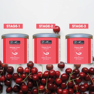 Lamarinere Whitening Cabin Treatment | Brighten & Rejuvenate Your Skin | Deep Pore Cleansing & Whitening Care | Removes Blackheads & Whiteheads | For Men & Women | Reveal Radiant, Glowing Skin(Cream,Scrub & Mask)