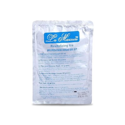 Lamarinere Revitalizing Ice Spa Pedicure Kit For Men & Women | Refresh And Cool Your Feet | Embrace The Chill Of Soothing Radiance | Removes Tan, Dead Skin & Impurities | Deep Cleansing & Hydrating Foot Care (Pack of 10pcs)