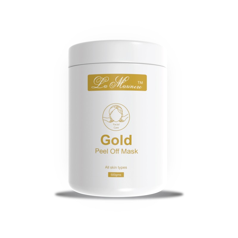 Lamarinere Gold Peel Off Mask 500gm | Anti-Aging, Skin Brightening & Pore Tightening | With Gold Extract & Menthol | Reduces Wrinkles, Blemishes & Impurities | For All Skin Types