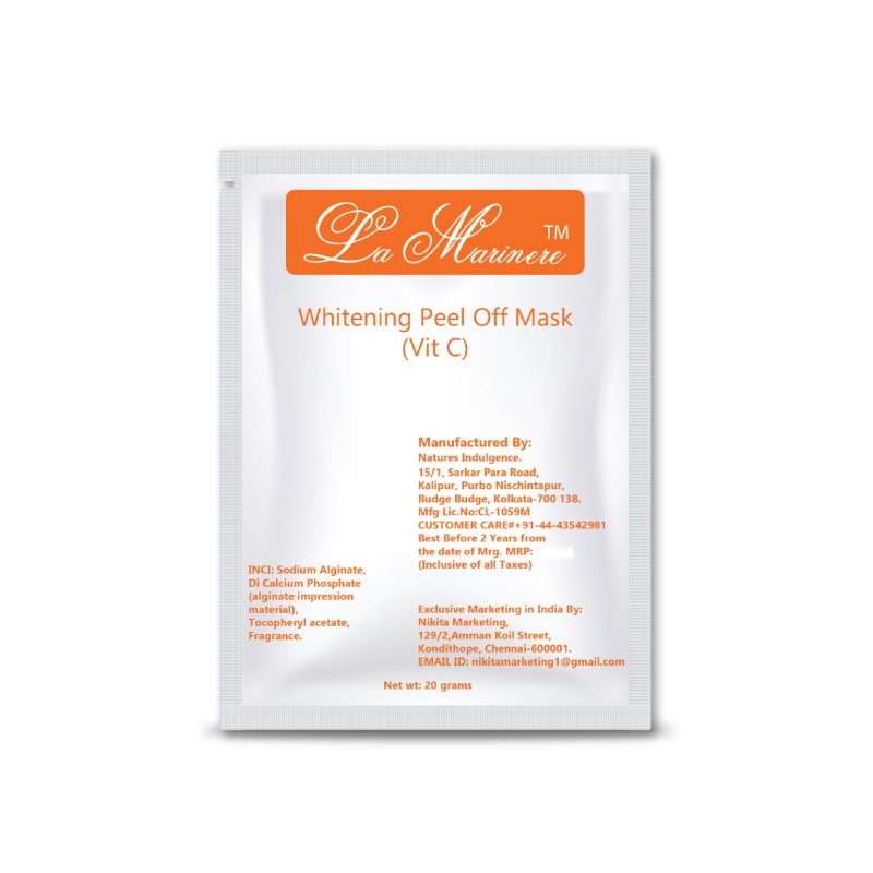 Vitamin C Peel off Mask for Unisex Pack of 10 x 20g| Embrace the Glow of Radiance | Suitable for All Skin Types | Removes Blackheads & Whiteheads | Deep pore Cleansing (Pack of 10pcs)