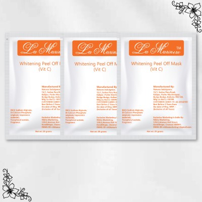 Vitamin C Peel off Mask for Unisex Pack of 3 x 20g| Embrace the Glow of Radiance | Suitable for All Skin Types | Removes Blackheads & Whiteheads | Deep pore Cleansing (Pack Of 3pcs)