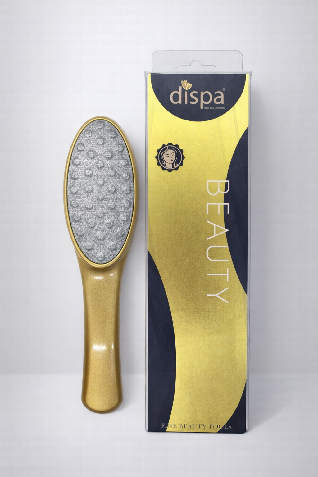 Dispa Foot Filler With Plastic Gold Handle And Metal Grid | Single Side Grid Professional Foot File | Code:4-8